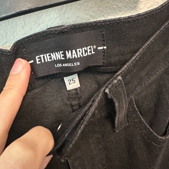 Etienne Marcel EM1051 Black Jeans with Side Zipper Detail - Size 25 - Statement - Picture 8 of 9